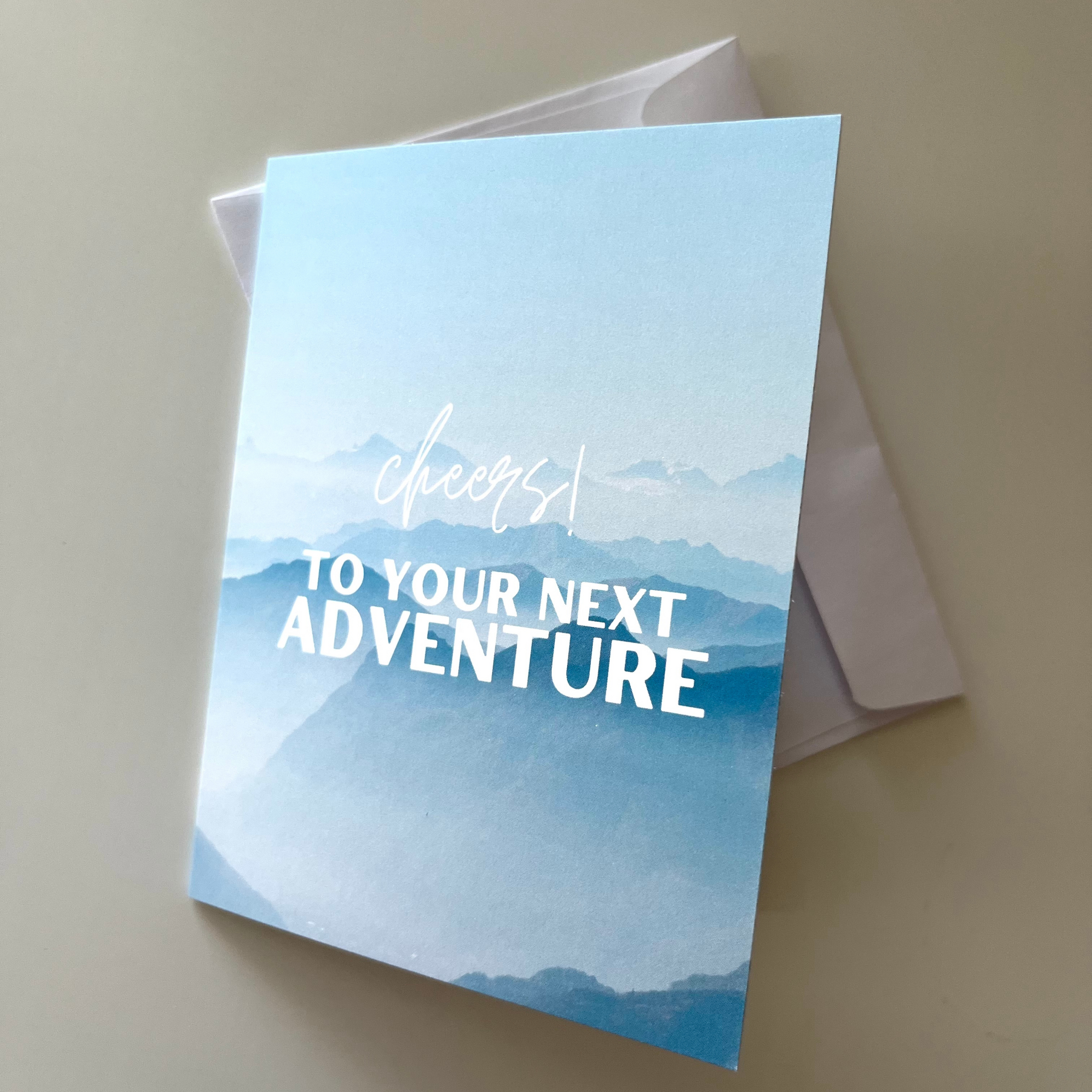 "Cheers to your next adventure" Card
