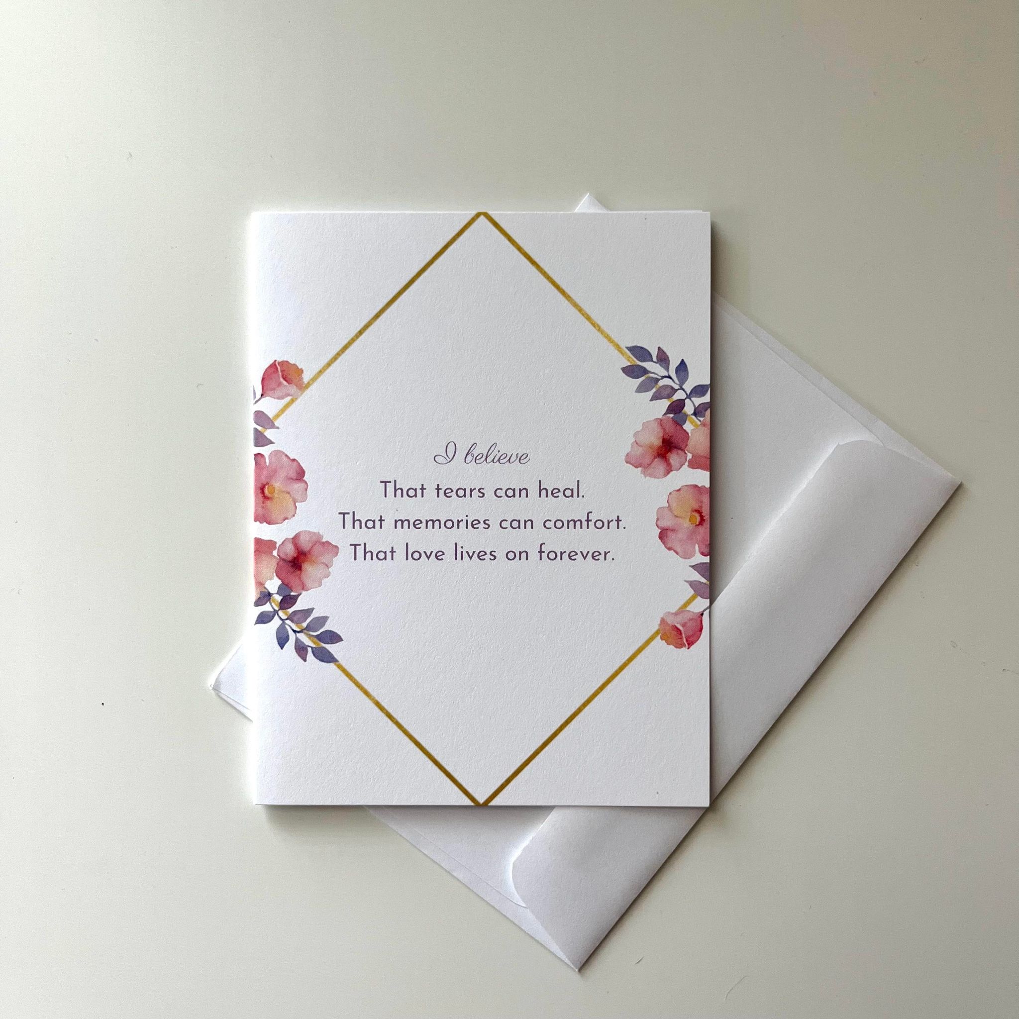 Tears, Memories, Love - Sympathy Card